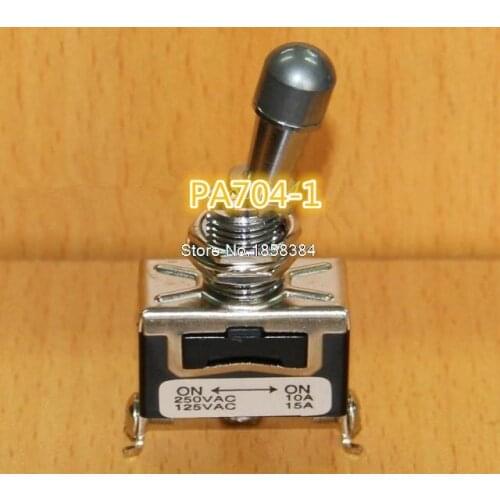 5PCS/LOT M12 Single-way Three-legged Two-gear Locked Big Button Switch PA704-1 Anti-mistakenly Touching Lock Switch