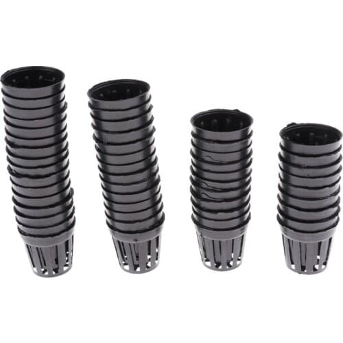 50 Pcs Plastic Pot Baskets Aquarium Aquatic Water Plant Grass Cultivate