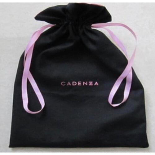 50pcs satin cheap drawstring bag custom 10*23cm jewelry small gift pouch wig hair bag for jewelry gift hair bangle