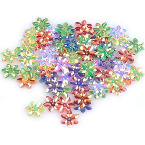 Accessories DIY Garment Decor Sequins For Kids Scrapbooking Mixed Flower Shape Sequins For Crafts 23g(about 500pcs) 14mm C1865