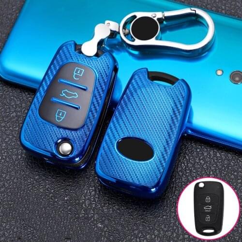 Car key case for kia sportage rio 3 soul optima ceed pro k5 k2 pride for hyundai i20 i30 ix20 ix35 elantra accent shell cover