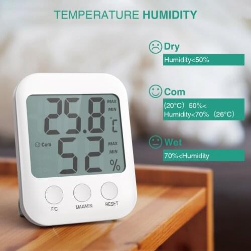 ORIA LCD Digital Temperature Humidity Meter Home Indoor Electronic Hygrometer Thermometer Weather Station Baby Room