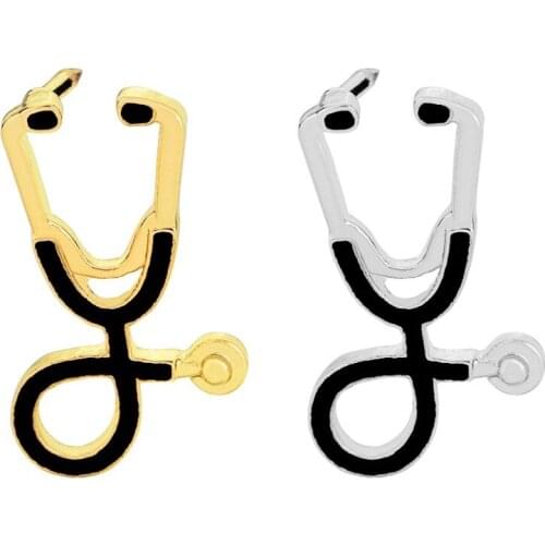 Medical Doctor Nurse Stethoscope Enamel Lapel Brooch Pin Denim Jackets Collar Badge Pins Button Doctor Gift Graduation Gift