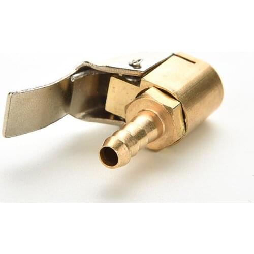 Hot sale 1Pcs 8MM 6MM Auto Car Truck Tire Inflator Valve Connector Brass Tire Valve Air Pump Chuck Clip Clamp