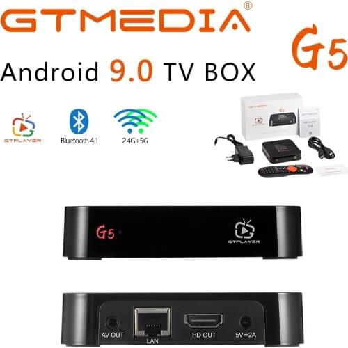 GTMEDIA Android 9.0 Smart TV Box 4GB 32GB 4K WiFi 2.4G 5G USB 3.0 Google Netflix Youtube Media Player IPTV Set Top Box GTPLAYER
