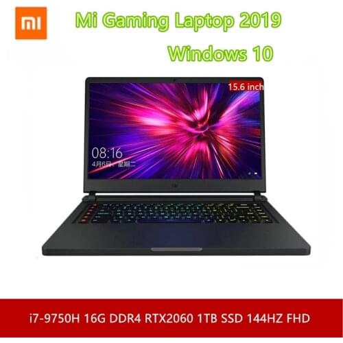 Original Xiaomi Mi Game Laptop 15.6 inch i7-9750H 16G DDR4 RTX2060 1TB SSD Notebook 144HZ FHD Screen Windows 10 Gaming Computer