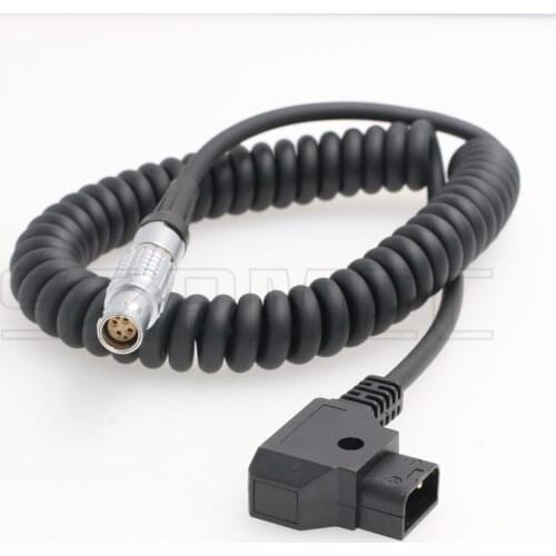 6 Pin Female to Anton D-Tap Coiled Power Cable for Red Epic Scarlet Camera