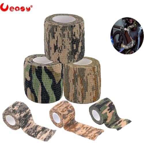 Ueasy 3 Rolls Outdoor Duct Camouflage Tape WRAP Hunting Waterproof Adhesive Camo Tape Stealth Bandage Military