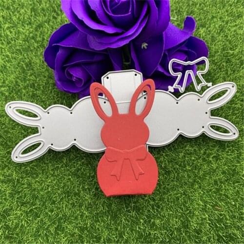 3D Three-dimensional Bowknot Bunny Tote Box Desktop Manual Decoration Hand Embossed DIY Album Scrapbook Greeting Card Decoration
