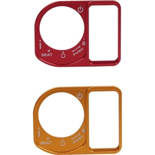 2 Pcs Motorcycle Scooter Switch Accessories for Honda PCX150 SH125 SH150 LADE125 PCX Ignition Key Lock Cover, Red & Gold
