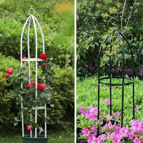 Wrought Iron Flower Stand Garden Plant Flower Vine Rack Climbing Planter Trellis Support Metal Flower Plant Display Bracket Tool