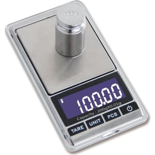 200g * 0.01g MIni Portable Digital Scale High Precision Kitchen Jewelry Weighing Tools Gold Diamond Tea Labortary Weight Scale