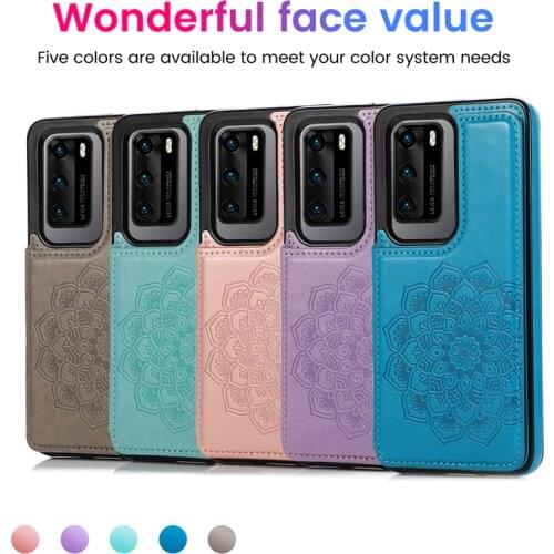 Luxury Fashion Leather Case For Huawei Mate 20 30 P30 P40 Pro Plus Lite With Card Slot Bracket Shockproof Phone Cover Coque Capa