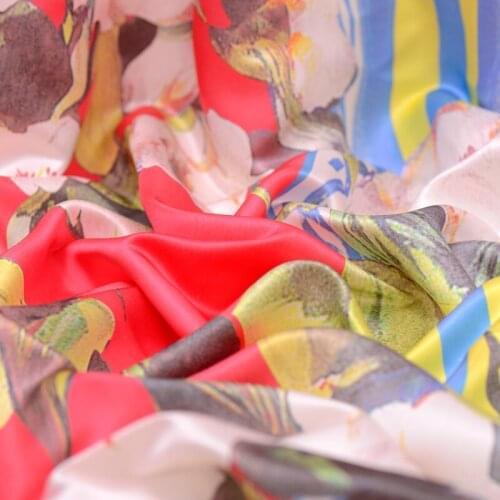 Silk Crepe Jcquard Fabric Special 100% Pure Silk Jacquard for Vintage Clothes dress B193