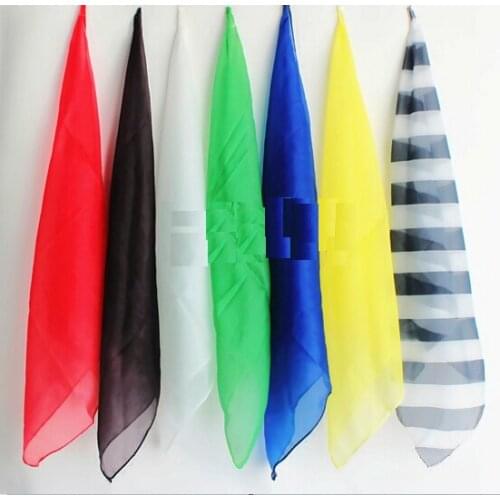 30*30cm Change Color Silk Scarf Magic Tricks Learning Education Magic Silk For Close Upmagic Prop Wholesale YH208