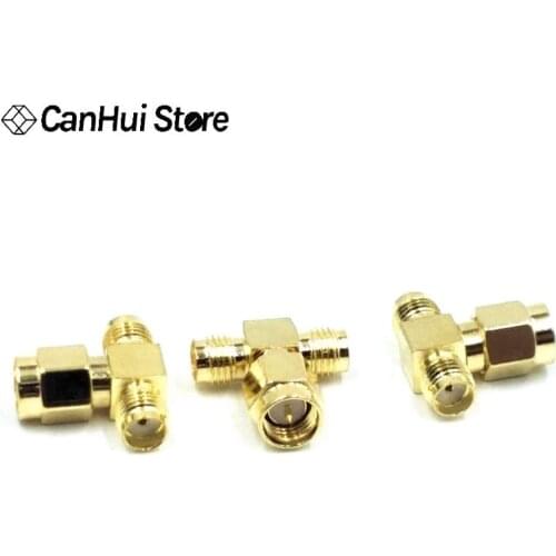 SMA Stecker auf Zwei Sma-buchse Triple T RF Adapter Stecker 3 Weg Splitter SMA-JKK SMA-KJK Volle Kupfer RF Radio frequenz Adapte