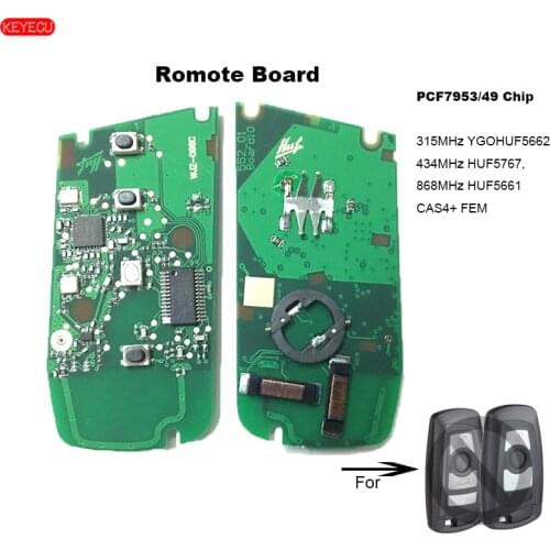 KEYECU KEYECU Smart Remote Board 315MHz YGOHUF5662, 433MHz YGOHUF5767, 868MHz YGOHUF5661 PCF7953 for BMW F Series CAS4+/ FEM