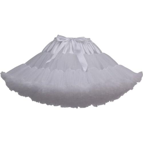Tulle Petticoats Lolita Wedding Bridal Crinoline Adult Tutu Underskirt for Party White Black Ballet Dance Skirt