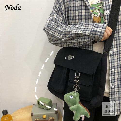 Japanese Dark Wind Planet Messenger Bag Korea Ins Art Tooling Port Wind Canvas Bag Men and Women Harajuku Messenger Bag