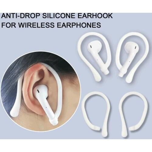 1Pair Ear Hooks Corrosion Resistant Comfortable Silicone Wireless Mini Ear Hooks for Airpods 1/2/Pro