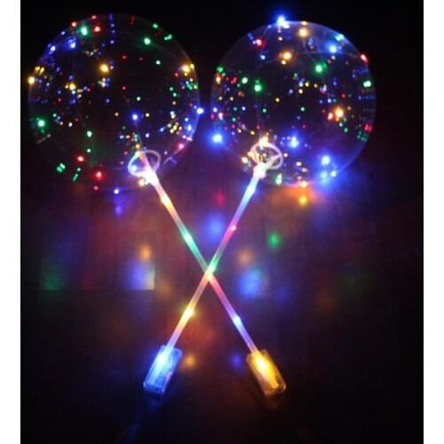 18 Inch LED Balloon Luminous Transparent Round Bubble Party Wedding Decoration Led Light Up Balloon For Party Supplies