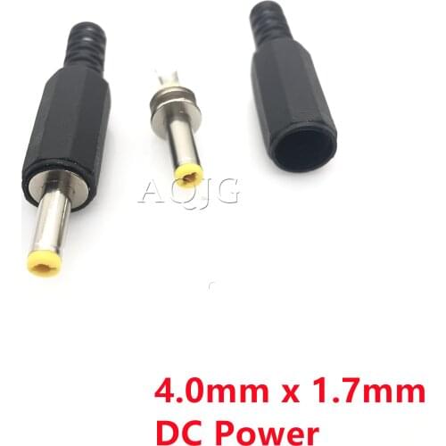 2/5/10PCS Black 4.0mm x 1.7mm DC Power Male Plug Jack Adapter 4.0*1.7 jack For Laptop Socket Outlet Plug DIY