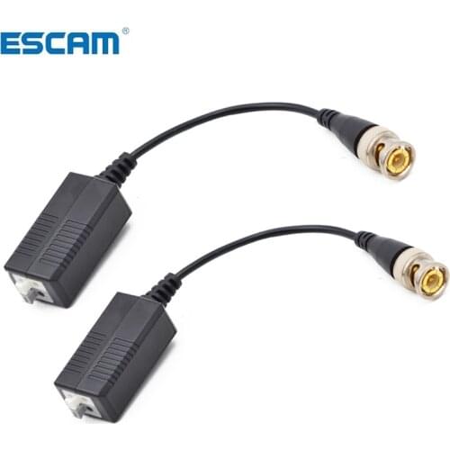 2PCs 3000FT Distance UTP Video Balun Twisted CCTV Balun Passive Transceivers BNC Cable Cat5 CCTV Adapter