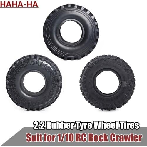 4PCS 2.2 Rubber Tyre Wheel Tires for 1/10 RC Rock Crawler Axial SCX10 RR10 Wraith 90056 90045 90031 90020 YETI