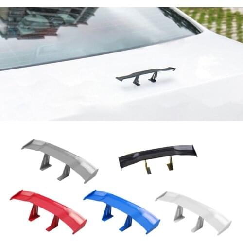 41XA Car Styling Tail Wing Decoration Model Carbon Fiber Twill Look GT Tiny Mini Racing Rear Small Wing Spoiler Decoration