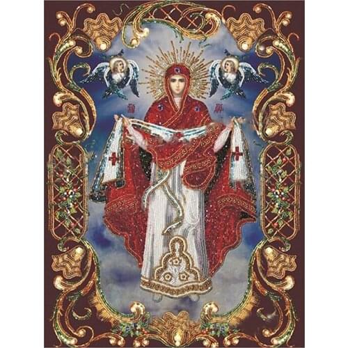Diamond Embroidery Icons Religious Virgin 5D Diy Square/Round Diamond Painting Picture Of Rhinestones Diamond Beaded Pictures