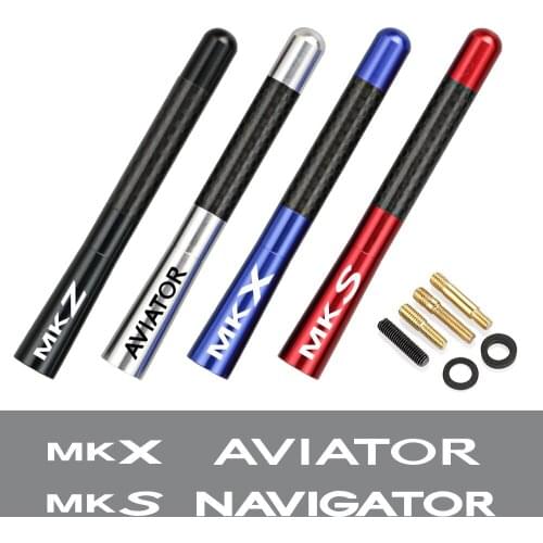 Car Antenna For Lincoln MKZ AVIATOR MKX MKS NAVIGATOR MKC CONTINENTAL MKT Automobile Stubby Short Mast Radio Carbon Fiber Aerial