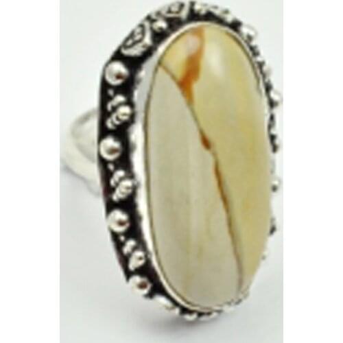 Jaspers Ring Silver Overlay over Copper, USA Size 6.75 , R2911