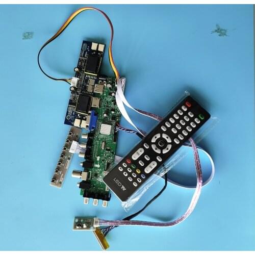 Kit for LTM190E4-L21/LTM190E4-L01 1280X1024 30pin AV TV USB DVB-C DVB-T Digital LCD 4 CCFL Panel HDMI VGA Controller board 19"