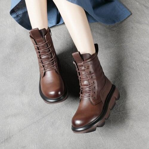 British Style Leather Martin Boots Womens 2021 Spring and Autumn New Soft-soled Small Short Boots Casual Womens Single Boots
