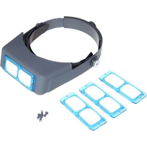 Double Lens Head-mounted Headband Reading Magnifier Loupe Head Wearing 4 Magnifications