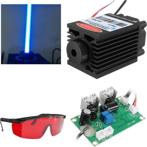 High power 2.5W Blue Light Module Diode for Laser CNC Engraving Machine 450nm Focus Power Supply Laser Tube Carving free Goggles