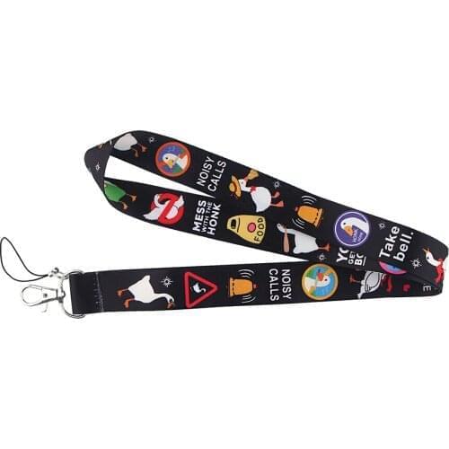 G1296 Cartoon Goose Lanyards for Keys Animals Print Strap Lanyard Phone Neck Strap Camera USB Holder Hang Rope Gift