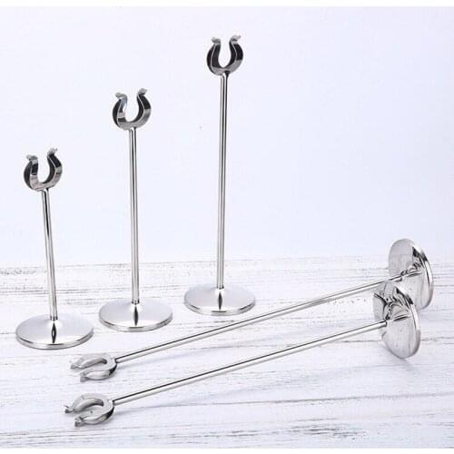 Stainless Steel Table Place Card Holder - Tabletop Menu Holder - Table Number Holder Recipe Holder Reserved Card Holder
