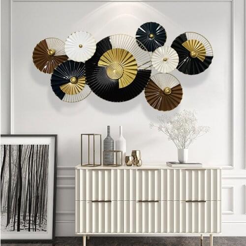 New Chinese Modern Minimalist Style Home Accessories Sofa Iron Metal Hollow Wall Decoration Club Background Wall Painting