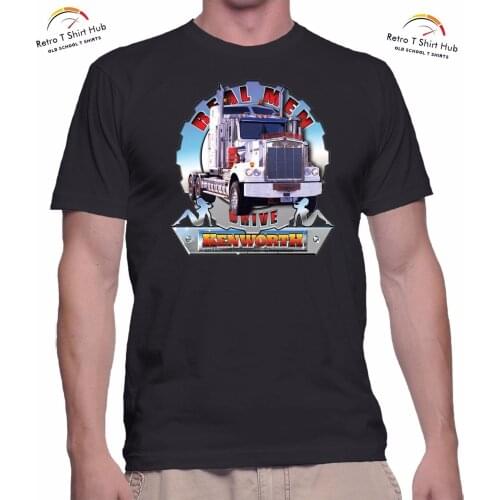 KENWORTH TRUCKS REAL MEN DRIVE KENWORTH Retro Vintage T SHIRT