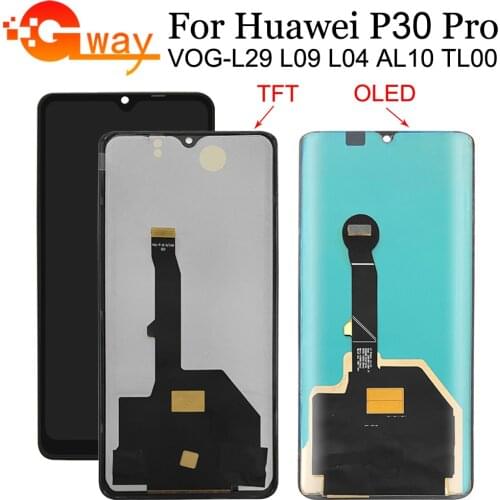Original For Huawei P30 Pro LCD Display Touch+Screen Digitizer Assembly Accessories With Frame For Huawei P30Pro VOG-L09 L29 LCD