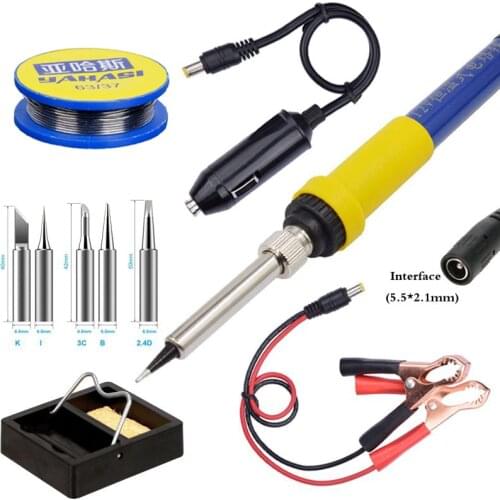 DC12V/35W car electric soldering iron, low voltage electric soldering iron, crocodile clip, outdoor emergency portable welding