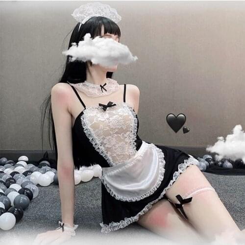 Pajamas Costumes Erotic Women Adult SexyTemptation Maid Outfit Cosplay Lingerie Lace Temptation Out Erotic Girl Cosplay Uniform