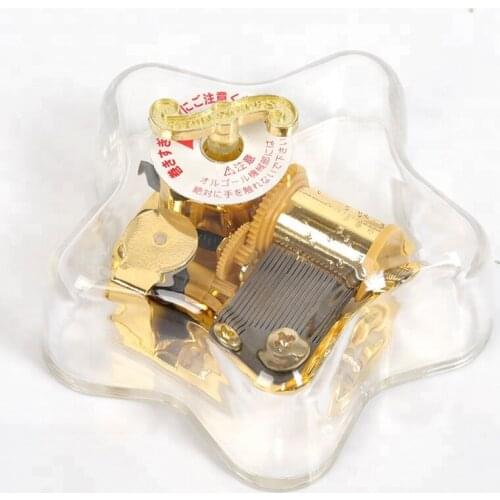 Five-pointed Star Shape Sankyo Movement Music Box