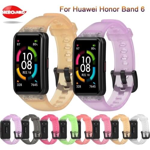 New Honor Band 6 Silicone Straps For Huawei Band 6 Bands Belt Wristband Replacement Sport Bracelet Bands Accessories Strap Cheap