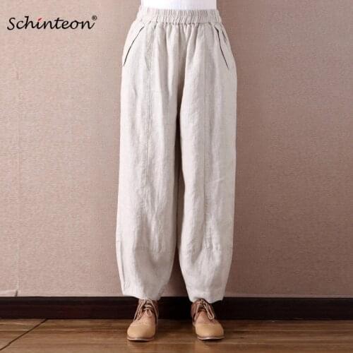 Schinteon Women's Trousers Harem Pants