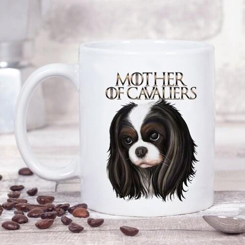 Dog Lover Gift Mother of Cavaliers 350ml Ceramic Creative Coffee Mug Tea Milk Cup