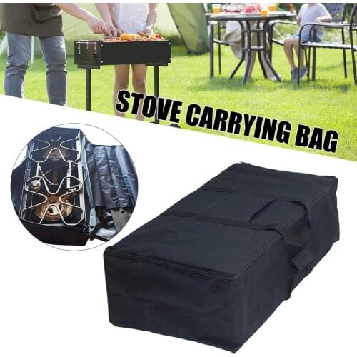 Camping Stove Carry Bag Oxford Cloth Barbecue Tool Storage Bag Picnic Bag Outdoor Pot Carry Bag Storage Sack Bbq Grill Storage