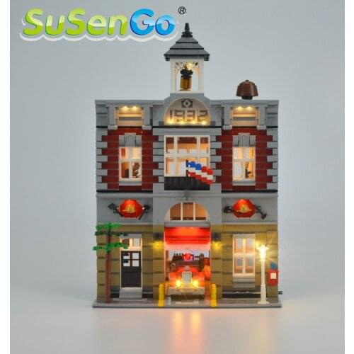 SuSenGo LED Light Kit For 10197 Creator Fire Brigade Compatible With 15004 84004 ，NO Building Blocks Model