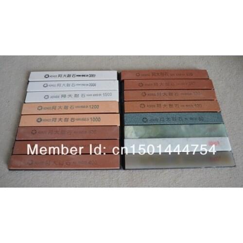 13pcs Sharpener stone Oli stone with Base + 3pc Natural oil stone Knife stone with base Professional Knife grinder 180-10000
